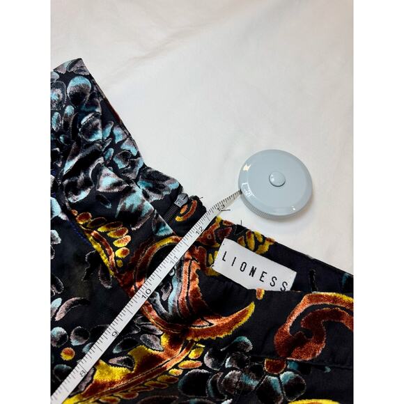 Lioness Velvet Burnout Paisley Wide Leg Pants Women's Small Whimsigoth Festival - Picture 14 of 15